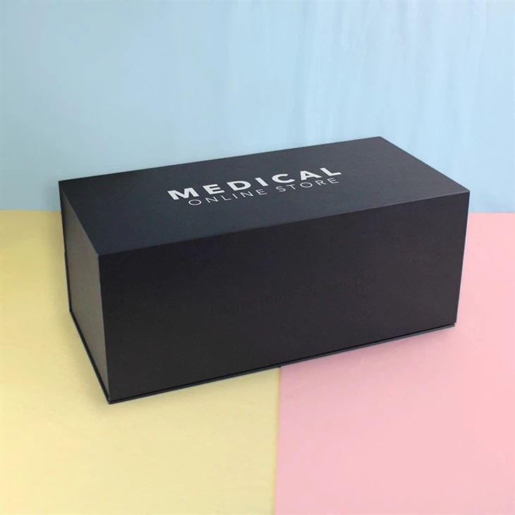 Black Magnetic Bookshape Box For Medical